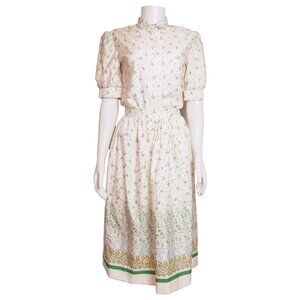 Vintage 1970s Lanvin 2-piece Blouse and Skirt set
